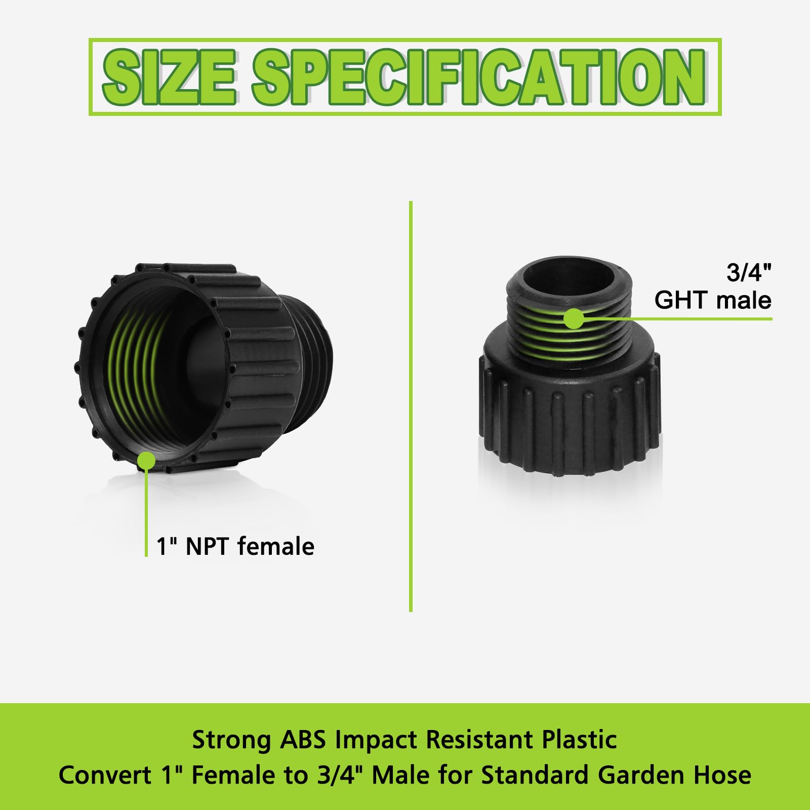 Amazon | FLUENTPOWER 標準ガーデンホースコネクタ継手、プラスチック